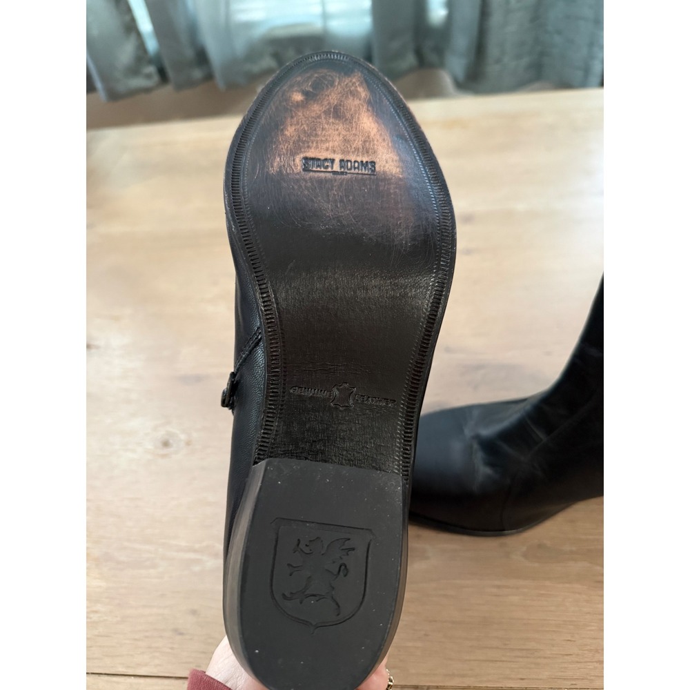 Stacy Adams Madison Mens Black Leather Side Zip Ankle Boots Size 10M EUC - Picture 7 of 8